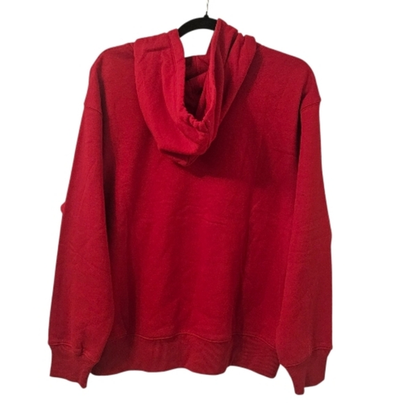 Red Champion Women's C Banner Standard Pullover Hoodie - Picture 5 of 12